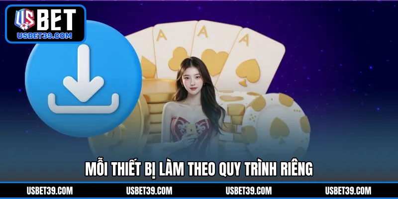Mỗi thiết bị làm theo quy trình riêng